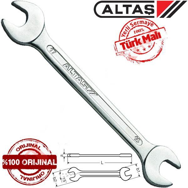 Altaş 12x14mm İki Ağız Anahtar Uzun Tip