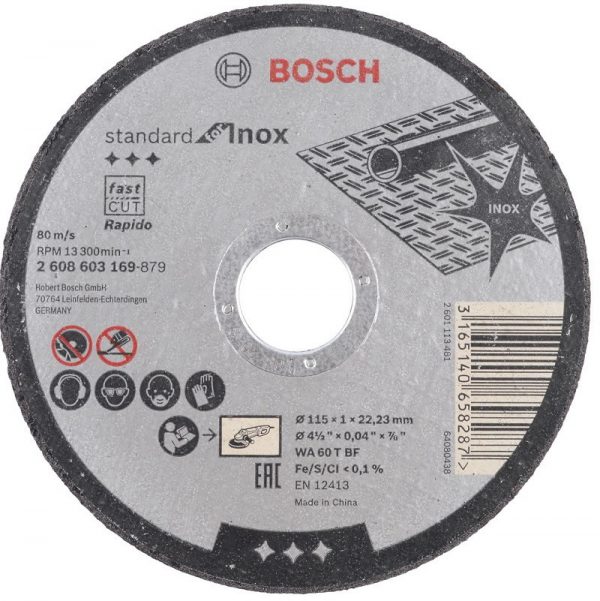 Bosch Metal Kesme Diski İnox 115x1x22.23mm