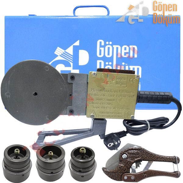 Gönen Döküm 2000W Plastik Boru Kaynak Seti Tam Profesyonel