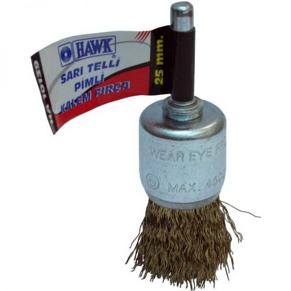 Hawk 12mm Sarı Telli Pimli Kalem Fırça // HA-10143