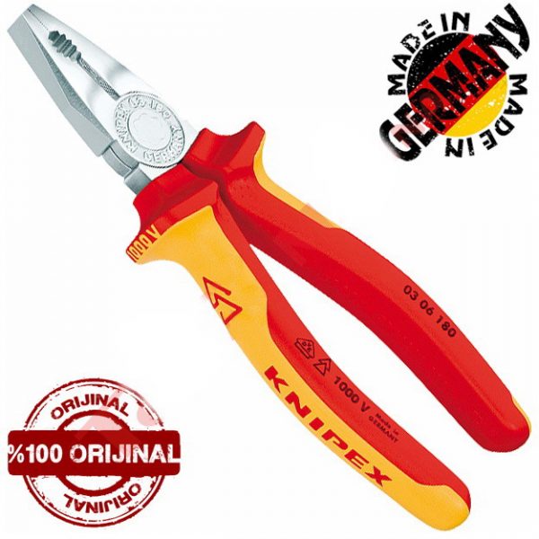 Knipex 0306180 Krom Kombine Pense 180mm
