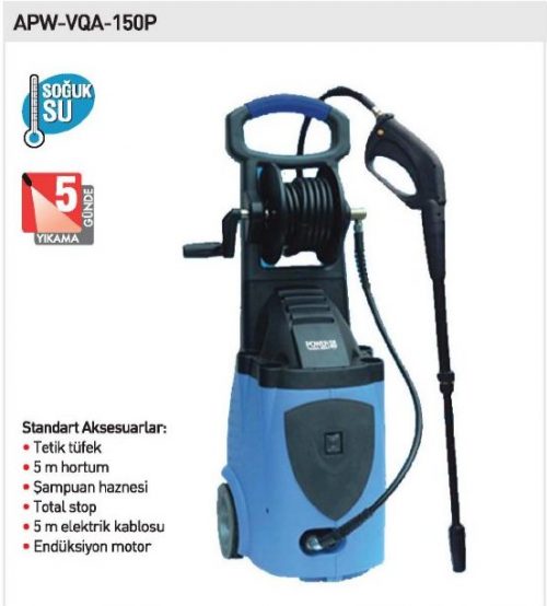 Power Wash APW-VQA-150P / 225Bar 3000W Yüksek Basınçlı Yıkama Makinası