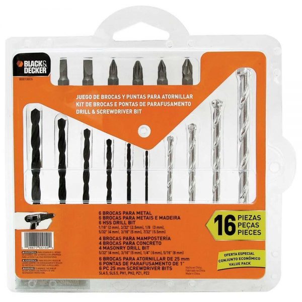 Black&Decker BD0130CS 16 Parça Delme ve Vidalama Uç Seti