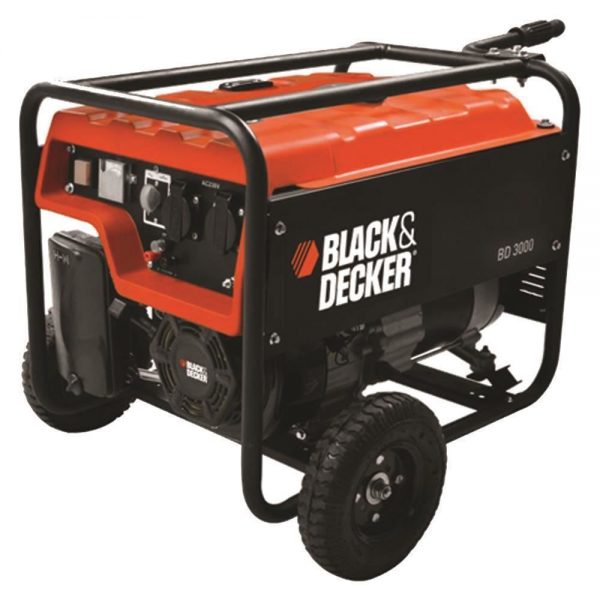 Black&Decker BD3000 2.7kW Monofaze Tekerlekli Benzinli Jeneratör