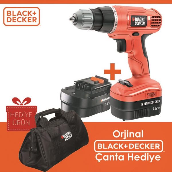 Black&Decker EPC12CAB 12Volt/1.0Ah Ni-Cad Çift Akülü Matkap