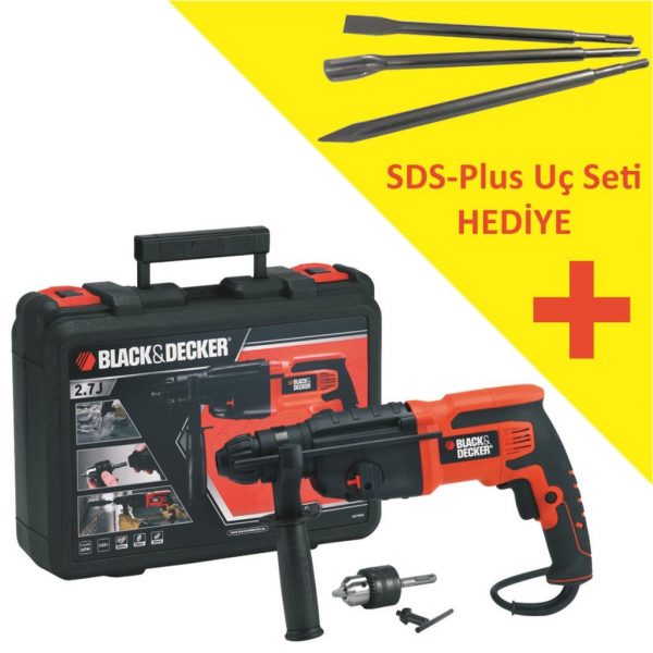 Black&Decker KD750KC 750Watt 2.7J SDS-Plus Kırıcı/Delici