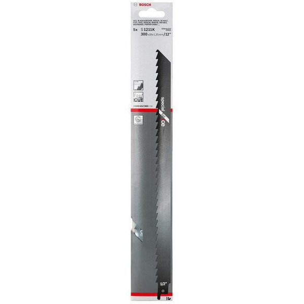 Bosch S1211K Et Kemik Testere Bıçağı Paslanmaz 5'Li Paket 300mm 12''