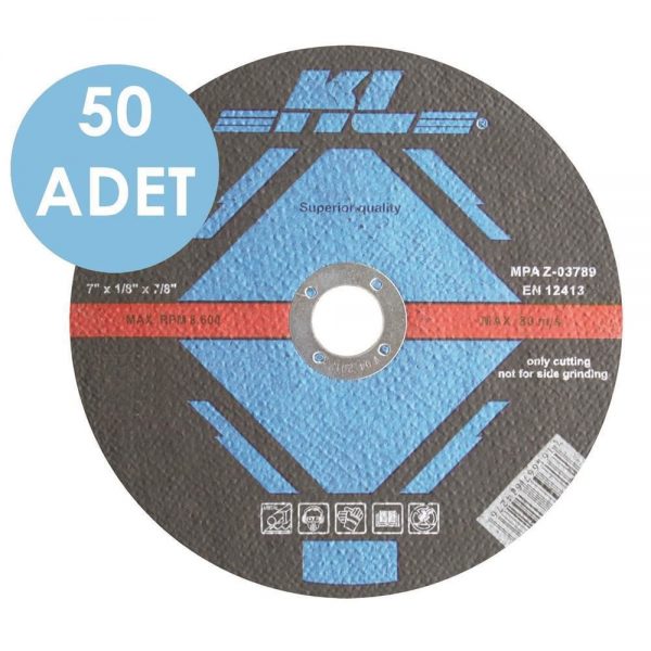 KL KLT115 50 Adet 115x22.2 mm Metal Kesme Diski Düz