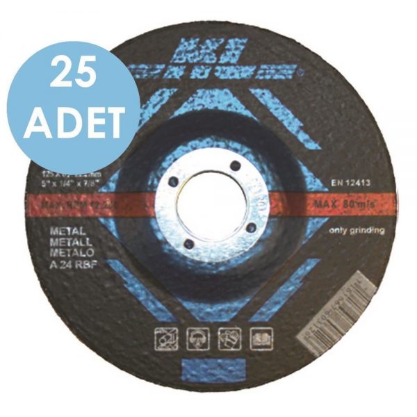 KL KLTA115 25 Adet 115x22.2 mm Metal Kesme Diski Bombeli
