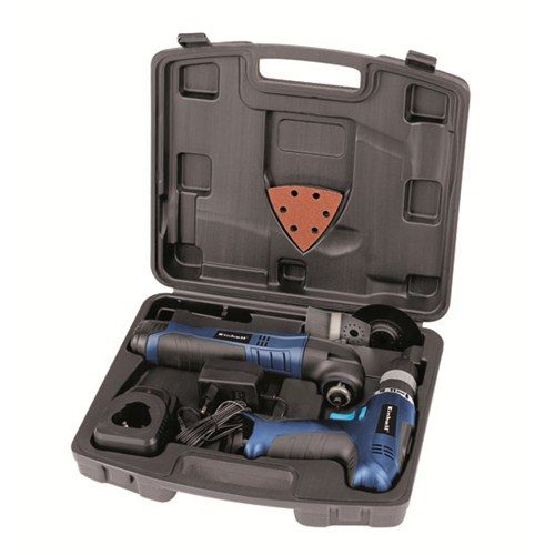 Einhell BT-TK 10.8 Li / 10.8V Akülü Vidalama ve Raspalama Makinası Seti
