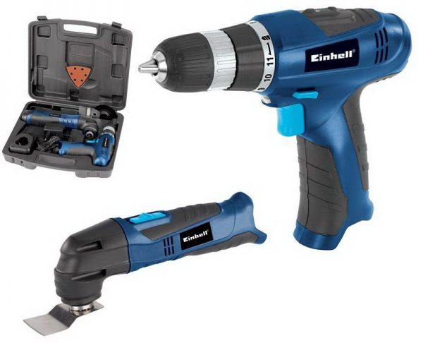 Einhell BT-TK 10.8 Li / 10.8V Akülü Vidalama ve Raspalama Seti