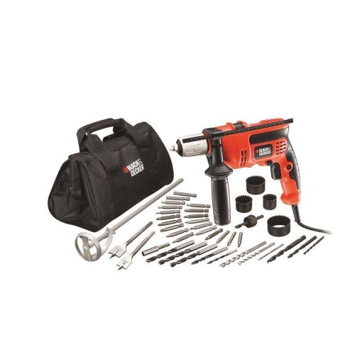 Black&Decker CD714CREW2 710Watt 13 mm Darbeli Matkap + 40 Parça Delme Vidalama Seti