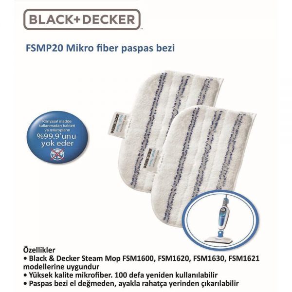 Black&Decker FSMP20 Mikro Fiber Paspas Bezi