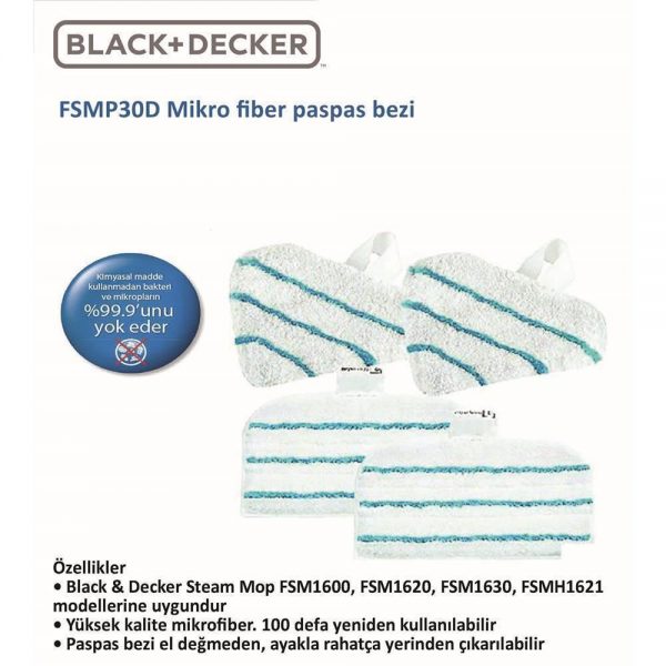 Black&Decker FSMP30D Mikro Fiber Paspas Bezi