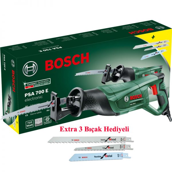 Bosch PSA 700 E Kılıç Testere 710W + 3 Bıçak Hediyeli