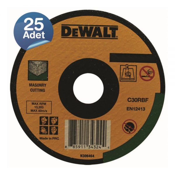 Dewalt DWA4524FA 25 Adet 180x3mm Metal Kesme Diski Düz