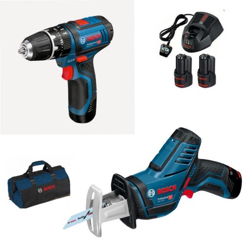 Bosch GSA 12V-14 ve GSB 12V-15 Çift Akülü Set 1.8V 2.0Ah