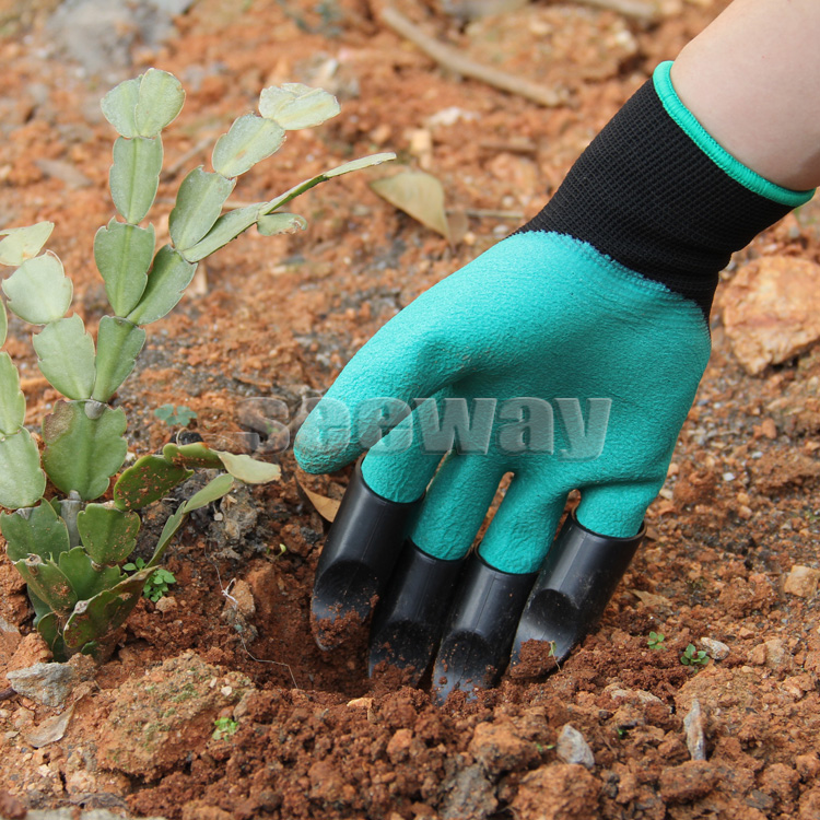 Bahçe Eldiveni Plastik Uçlu Profesyonel Bahçıvan Eldiveni