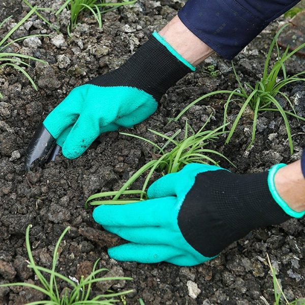 Bahçe Eldiveni Plastik Uçlu Profesyonel Bahçıvan Eldiveni