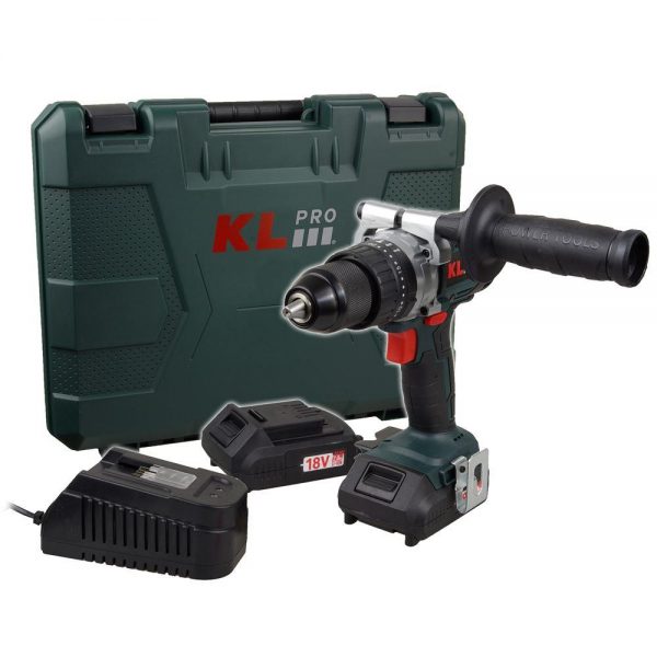 KLPRO KLDM1820B 18Volt/2.0Ah Li-ion Çift Akülü Kömürsüz Profesyonel Darbeli Matka