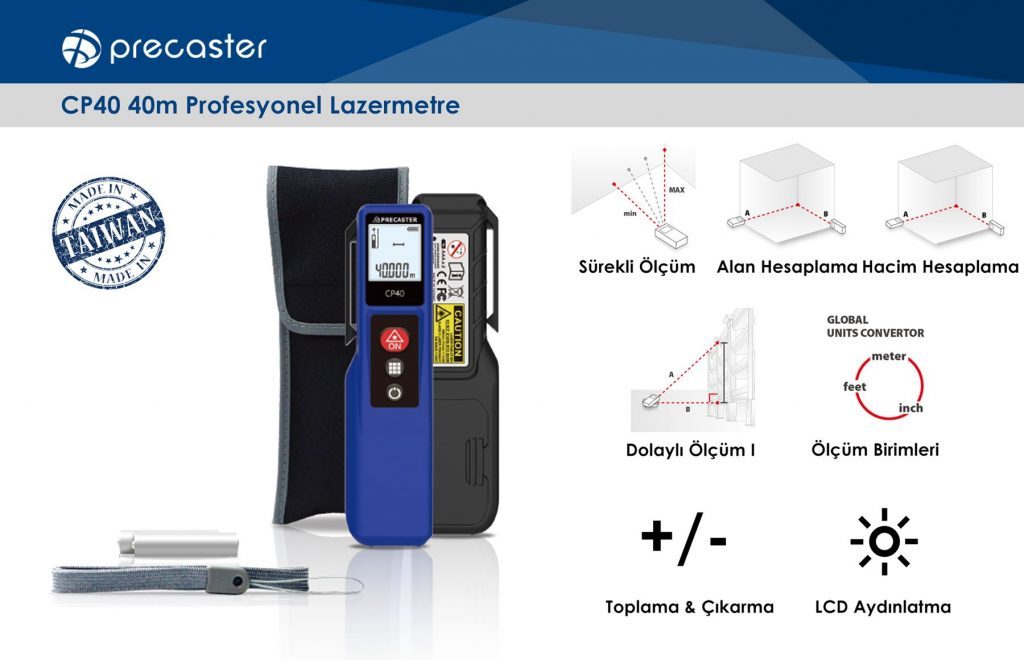 Precaster CP40 40m Profesyonel Lazermetre